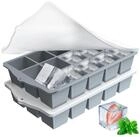 LuxusKollektion Eisw&uuml;rfelform Eisw&uuml;rfelform Silikon Deckel BPAfrei Stapelbar