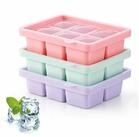 LuxusKollektion Eisw&uuml;rfelform Eisw&uuml;rfelform Silikon XL Deckel stapelbar 3er...
