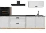 Vicco K&uuml;chenzeile R-Line, Wei&szlig; Landhaus/Goldkraft Eiche, 280 cm ohne...
