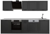 Vicco K&uuml;chenzeile R-Line, Anthrazit Landhaus/Anthrazit, 280 cm Arbeitsplatte...