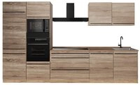 Vicco K&uuml;chenzeile R-Line, Sonoma/Goldkraft Eiche, 340 cm Arbeitsplatte...