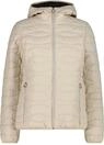Steppjacke CMP "WOMAN JACKET FIX HOOD", Damen, Gr. 40, beige (kaki), Obermaterial: