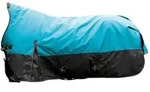 HKM Pferde-Regendecke HKM Highneckdecke Norwich 600D mit Fleecefutter schwarz...