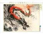 CALVENDO Puzzle CALVENDO Puzzle Chinesischer Drache in schwarz rot im...