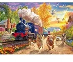 Schmidt Spiele Puzzle 1000 Teile Puzzle Hunderennen mit Dampflok 58070,...