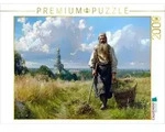 CALVENDO Puzzle CALVENDO Puzzle Russischer Bauer vor einer Kirche bei der...