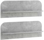 vidaXL Wandregal 102 x 135 x 375 cm Wandregal 2 stk Betongrau 102x13,5x37,5 cm