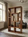 KADIMA DESIGN B&uuml;cherregal B&uuml;cherregal MUMBAI Massiv-Holz 90 x 180 cm
