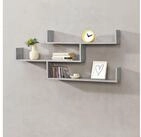 en.casa Wandregal, &raquo;Grimstad&laquo; H&auml;ngeregal mit 3 Ablagen 119x18x55cm Betonoptik