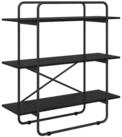 vidaXL B&uuml;cherregal B&uuml;cherregal 3 Ebenen 100 x 35 x 105 cm PB Schwarz...