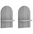vidaXL Wandregal 23 x 135 x 375 cm Wandregal 2 stk Sonoma-Grau 23x13,5x37,5 cm