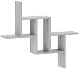 vidaXL Wandregal 87 x 17 x 75 cm Wandregal Sonoma-Grau 87x17x75 cm Holzwerkstoff