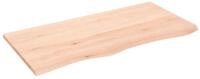vidaXL Regal Wandregal 100x50x2 cm Massivholz Eiche Unbehandelt, 1-tlg.
