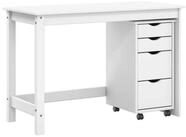 vidaXL Schreibtisch 4 Schubladen Schreibtisch- und Rollschrank-Set MOSS 2-teilig