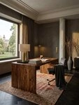 KADIMA DESIGN Schreibtisch Schreibtisch BOHA Massiv-Holz Computertisch 180 cm...