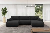 ALTDECOR Wohnlandschaft BERY-U, Couch mit Schlaffunktion, Wohnzimmer -