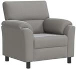 vidaXL Sessel 94 x 85 x 93 cm Sofa Hellgrau 94x85x93 cm Samt