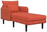 vidaXL Sofa 84 x 173 x 86 cm Gro&szlig;e Chaiselongue Rot-Orange Cordstoff Relaxsofa...