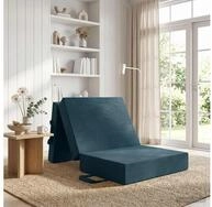 vidaXL Sofa vidaXL Klappsofa Bett 75 x 63 x 45 cm Blau
