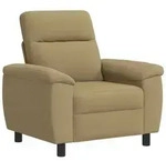 vidaXL Sessel 95 x 90 x 95 cm Sofa Hellbraun 95x90x95 cm Stoff braun