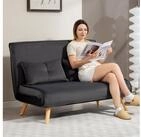 HOMCOM Schlafsofa 3 in 1 2 Sitzer mit Schlaffunktion, Klappbare Couch,...
