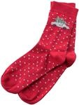 Socken W&Auml;SCHEPUR, Damen, Gr. 1, rot, 80% Baumwolle, 18% Polyamid, 2% Elasthan,