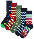 Happy Socks Kurzsocken Unisex Socken 5er Pack Baumwolle (Packung, 5er Pack) bunt