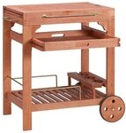 MERXX Servierwagen Multifunktion, Eukalyptusholz, 70-140x50 cm, ausziehbar