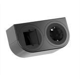 Bachmann PIX HOLDER DOUBLE Einbau-Tischsteckdosenleiste (Kabell&auml;nge 0.2 m), 1x