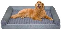 LuxusKollektion Hundebett Hundebett Ortho Memory-Schaum U-Form Grau 75cm