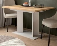 Inn.Furn S&auml;ulen-Esstisch Anton (K&uuml;chentisch in Eiche Artisan und Wei&szlig;, 120 -...