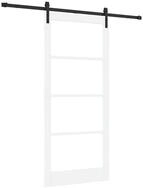 vidaXL Haust&uuml;r Schiebet&uuml;r ORKDAL Wei&szlig; und Schwarz 93 x 211 cm (1-St)