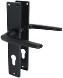 MS Beschl&auml;ge T&uuml;rbeschlag T&uuml;rklinke Langschild Schwarz T&uuml;rdr&uuml;cker...