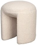 Trendm&ouml;bel24 Barhocker Hocker Noxx mit Teddy-Stoff in Wei&szlig; f&uuml;rs Wohnzimmer,
