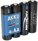 ANSMANN AG Akku Mignon AA, 2100 mAh 1,2V, 4 St&uuml;ck, geringe Selbstentladung...