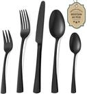 LuxusKollektion Besteck-Set Besteckset 60tlg 12 Personen 60 Teilig-schwarz Matt...