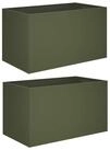 vidaXL Blumentopf Garten-Pflanzgef&auml;&szlig; 2 stk. Olivgr&uuml;n 80 x 50 x 50 cm (2 St)