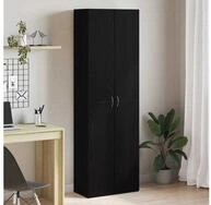 vidaXL Aktenschrank vidaXL B&uuml;roschrank Schwarz Eichen-Optik 60 x 32 x 190 cm