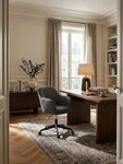 KADIMA DESIGN B&uuml;rostuhl Schreibtischstuhl MIAMI Anthrazit Stoff Drehstuhl mit...