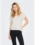 ONLY V-Shirt ONLFREE LIFE S/S V-NECK LACE TOP JRS Materialmix, loose fit,