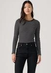 Langarmshirt LEVI'S "HAYES LS TEE", Damen, Gr. L (40), schwarz-wei&szlig; (gemini...
