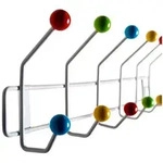 DESIGN DELIGHTS Wandgarderobe Farbenfrohe GARDEROBENLEISTE COLOUR BALL,...