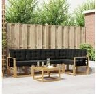 vidaXL Gartenlounge-Set vidaXL Outdoor-Sofagarnitur 6 stk. Wei&szlig; und Schwarz
