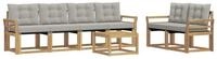 vidaXL Gartenlounge-Set Outdoor-Sofagarnitur 7 stk. Wei&szlig; und Hellgrau, (7-tlg)