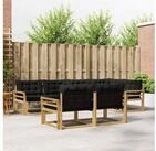 vidaXL Gartenlounge-Set vidaXL Outdoor-Sofagarnitur 7 stk. Wei&szlig; und Schwarz