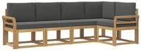 vidaXL Gartenlounge-Set Outdoor-Sofagarnitur 5 stk. Wei&szlig; und Anthrazit, (5-tlg)