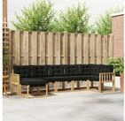 vidaXL Gartenlounge-Set vidaXL Outdoor-Sofagarnitur 7 stk. Wei&szlig; und Schwarz
