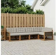 vidaXL Gartenlounge-Set vidaXL Outdoor-Sofagarnitur 7 stk. Nat&uuml;rlich und...