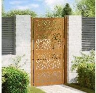 vidaXL Gartentor vidaXL Gartentor 100x175 cm Wetterfester Stahl Blattdesign