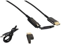 S-Conn HDMI Anschlusskabel Optisches HDMI Verlegekabel-Set 4K schwarz 15,0m